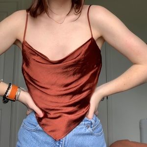 NWOT Self Esteem Satin Tank